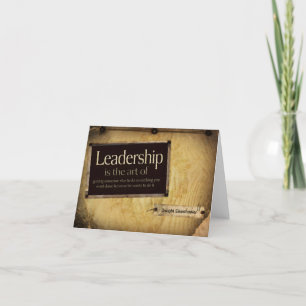 Dwight Eisenhower Inspirational Quote "Leadership" Thank You Card