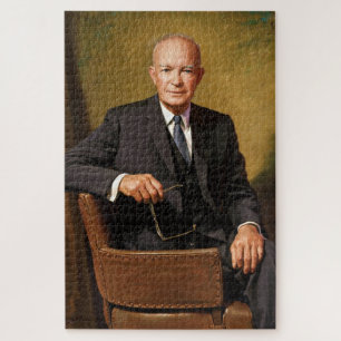 Dwight Eisenhower President White House Portrait   Jigsaw Puzzle