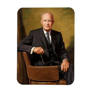 Dwight Eisenhower President White House Portrait Magnet
