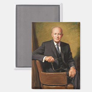Dwight Eisenhower President White House Portrait Magnet