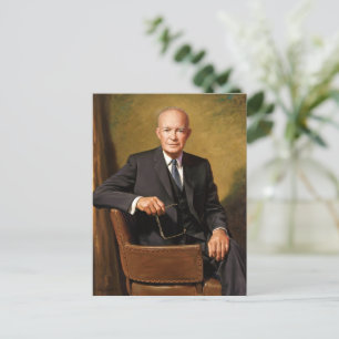 Dwight Eisenhower President White House Portrait Postcard