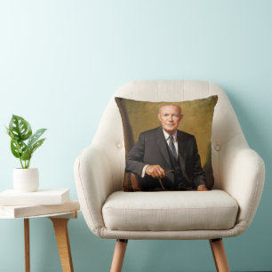 Dwight Eisenhower President White House Portrait   Throw Pillow