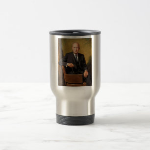 Dwight Eisenhower President White House Portrait Travel Mug