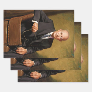 Dwight Eisenhower President White House Portrait   Wrapping Paper Sheet