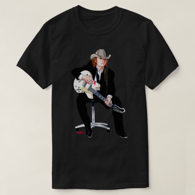 Dwight Yoakam An illustration by Paul Cemmick T-Shirt (Design Front)