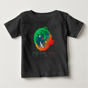 DWPstudio dragon wolf phoenix baby t-shirt