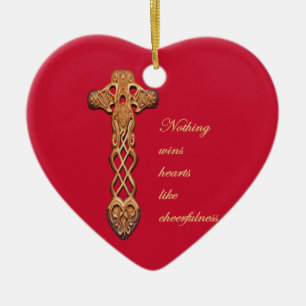 Dwynwen Nothing Wins Hearts Like Cheerfulness Ceramic Ornament
