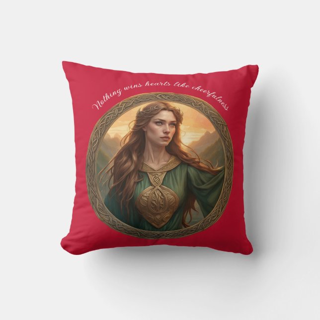 Dwynwen The Patron Saint Of Lovers Throw Pillow (Front)