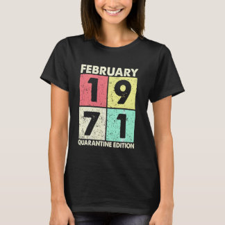 Dy Vintage February 1971 50th Birthday Party Costu T-Shirt