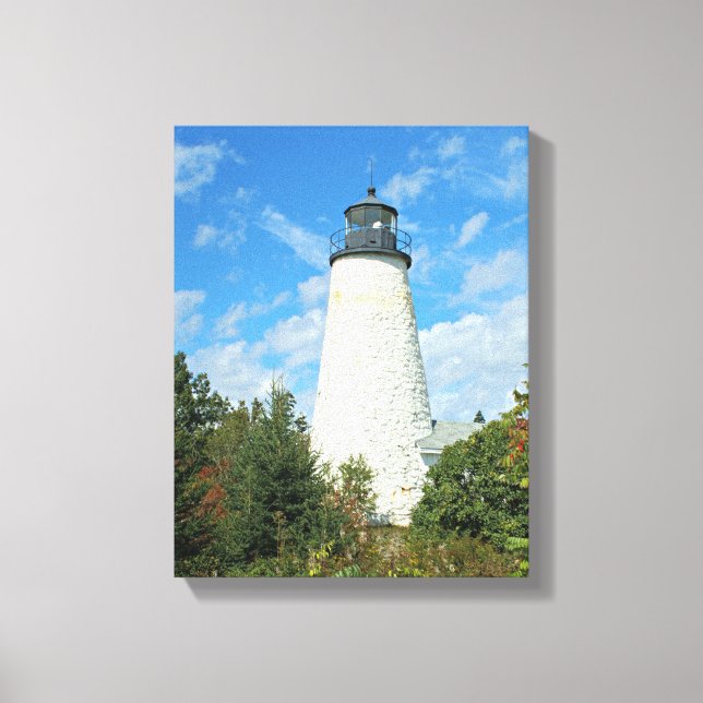 Dyce Head Lighthouse, Maine Wrapped Canvas Print (Front)