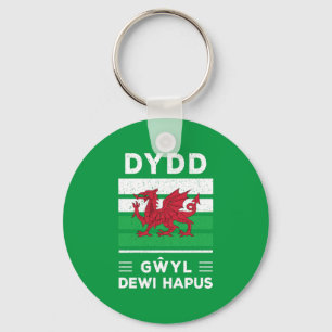 Dydd Gŵyl Dewi Hapus Happy St Davids Day 2 Keychain