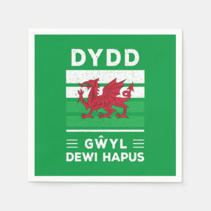 Dydd Gŵyl Dewi Hapus Happy St Davids Day 2 Napkin