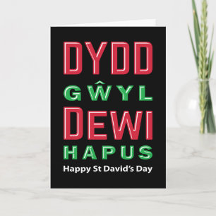 Dydd Gŵyl Dewi Hapus Happy St Davids Day 5 Card
