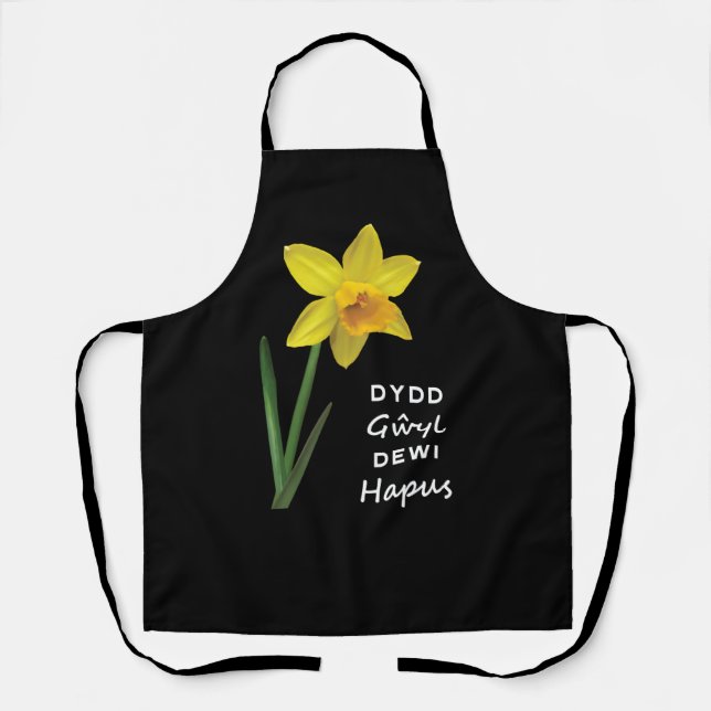 Dydd Gŵyl Dewi Hapus Happy St David's Day Apron (Front)
