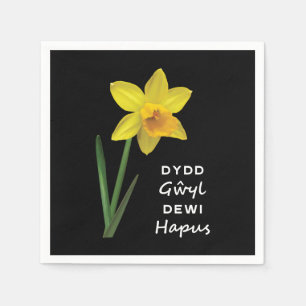 Dydd Gŵyl Dewi Hapus Happy St David's Day Napkin