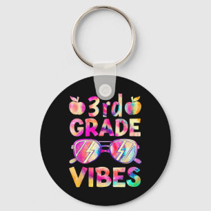 Dye 3rd Grade Vibes Teacher First Day Of Back To S Keychain