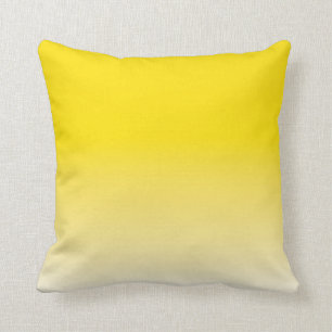 Dye fog Yellow Throw Pillow
