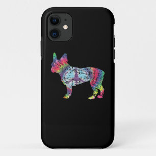 Dye French Bulldog Silhouette Gift For Dog Lover iPhone 11 Case