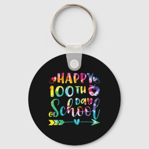 Dye Happy 100th Day Of School Teacher Student 100  Keychain