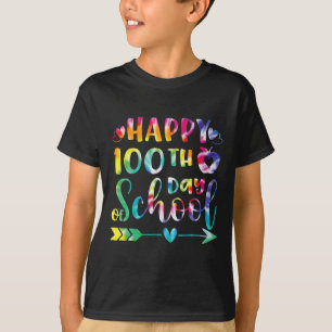 Dye Happy 100th Day Of School Teacher Student 100  T-Shirt
