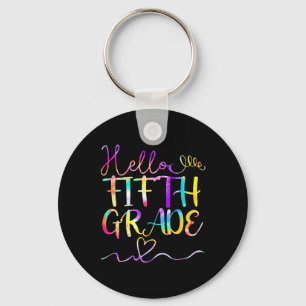 Dye Hello Fifth 5th Grade Teacher Student Back To Keychain