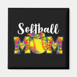Dye Softball Mom Tee Softball Game Day Vibes Mothe Magnet