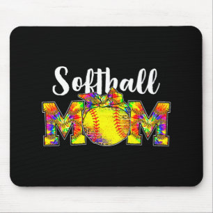 Dye Softball Mom Tee Softball Game Day Vibes Mothe Mouse Pad