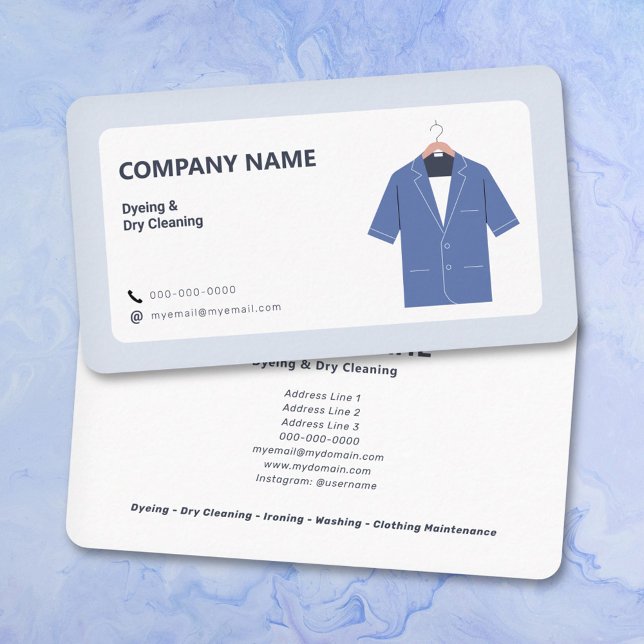 Dyeing & Dry Cleaning Business Card (Dyeing & Dry Cleaning Business Card)