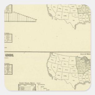 Dyeing, finishing, hosiery, knit goods square sticker