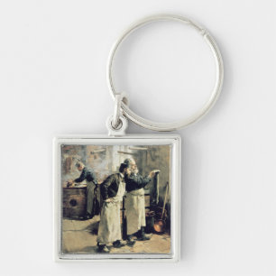 Dyeing workshop in the Gobelins, 19th century Keychain