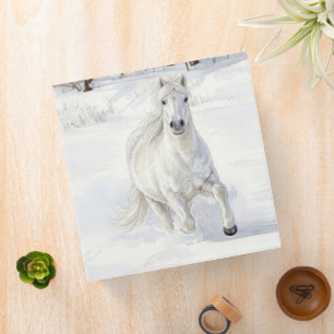 Dyfra the Icelandic Horse Galloping in Snow Binder