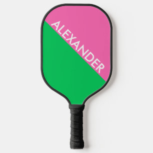 DYI Colours, Emerald Green BG Hot Pnk Colour Block Pickleball Paddle