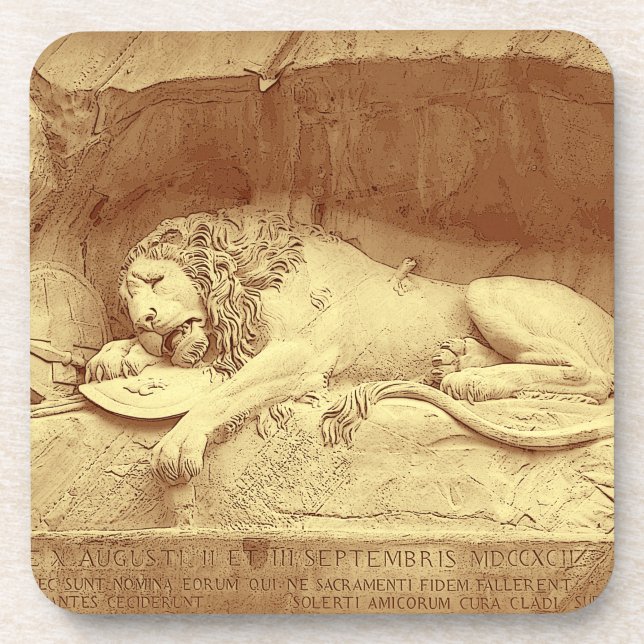 Dying Lion of Luzern - Löwendenkmal Coaster (Front)