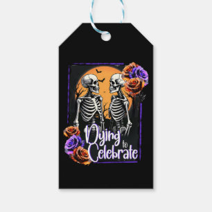 Dying to Celebrate, Vintage Halloween Skeleton Gift Tags