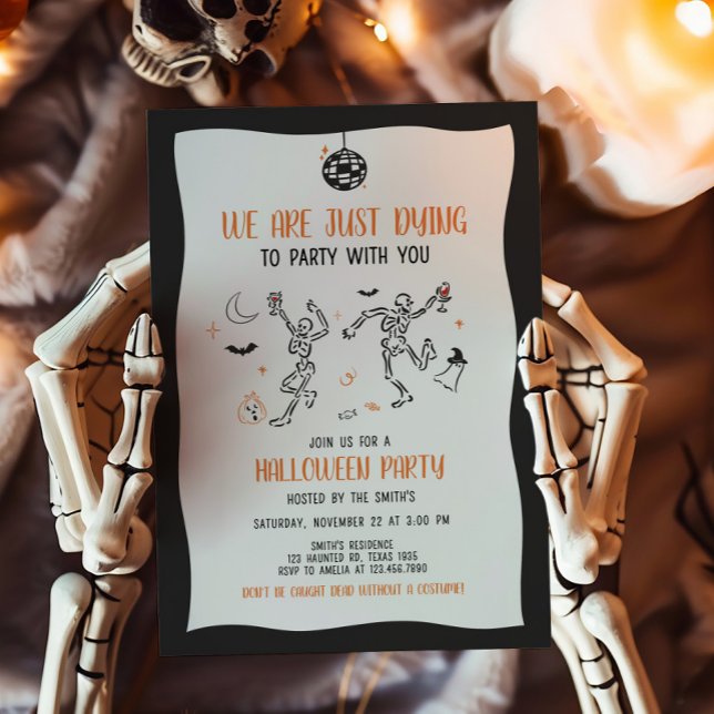 Dying to Party Halloween Invitation de la fête (Dying to Party Halloween Party Invitation)