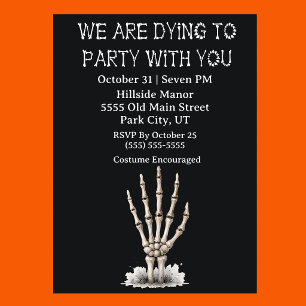 Dying To Party Halloween Party Invitation