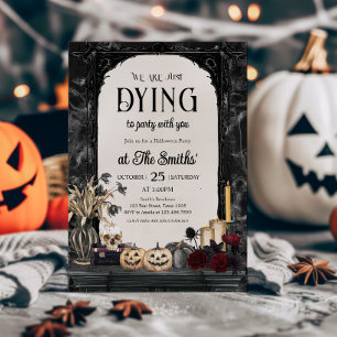 Dying to Party Vintage Halloween Party invitation
