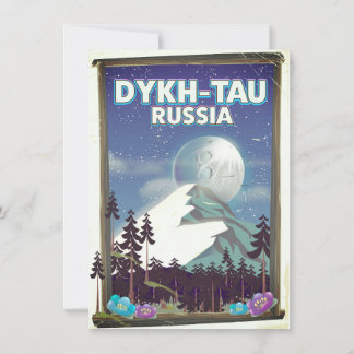 Dykh-Tau Russia travel poster. Invitation