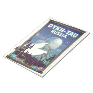 Dykh-Tau Russia travel poster. Notepad
