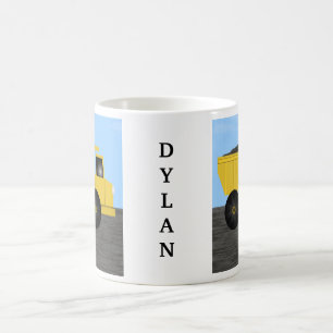Dylan Dump Truck Personalized Name Mug
