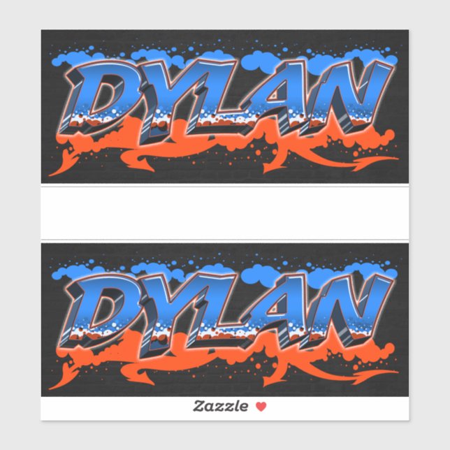 Dylan First Name Graffiti Sticker (Sheet)