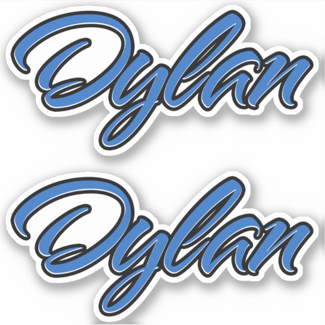 Dylan name blue sticker sticker embroiderset (Front)