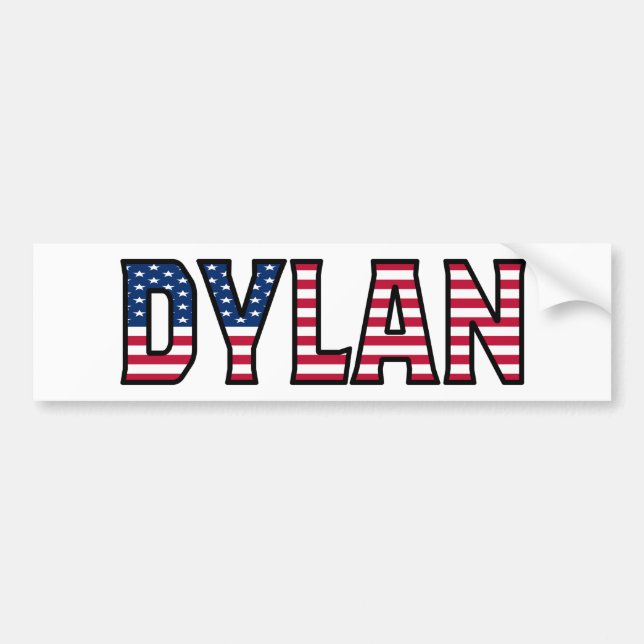 Dylan Name Vorname USA Aufkleber Sticker Auto (Front)