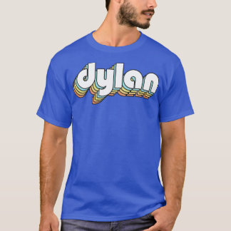Dylan Retro Rainbow Typography Faded Style T-Shirt