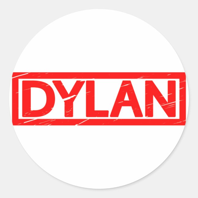 Dylan Stamp Classic Round Sticker (Front)