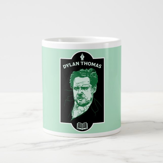 Dylan Thomas Welsh Poet Large Coffee Mug (Front)