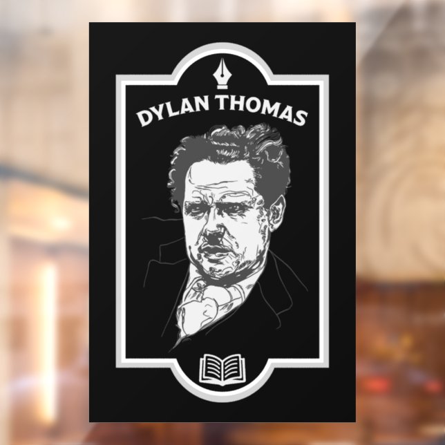 Dylan Thomas Welsh Poet Window Cling (Sheet 2)