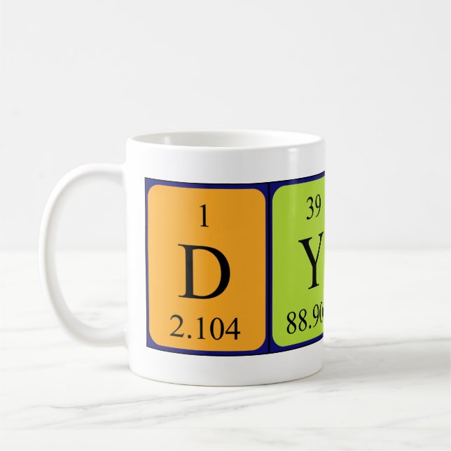 Dylano periodic table name mug (Left)