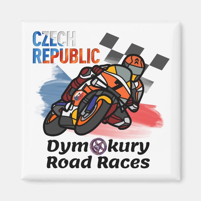 Dymokury Motorcycle Road Races Magnet (Front)
