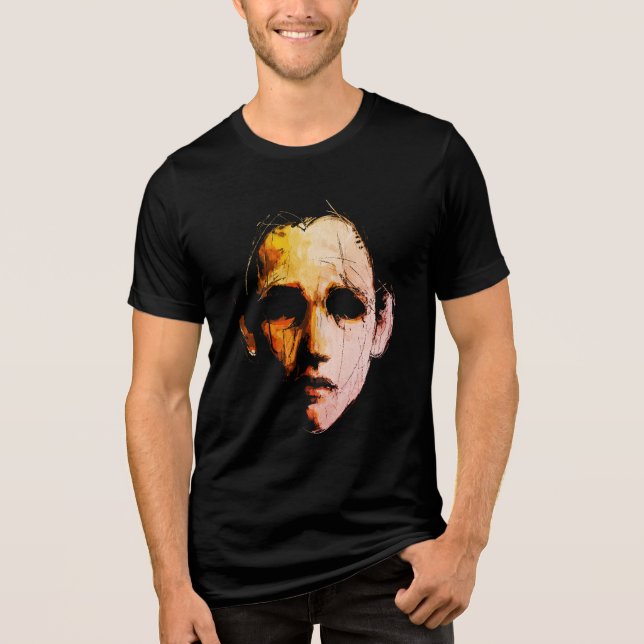 Dynamic Abstract Energy – Modern Expressive Tri-Blend Shirt (Front)